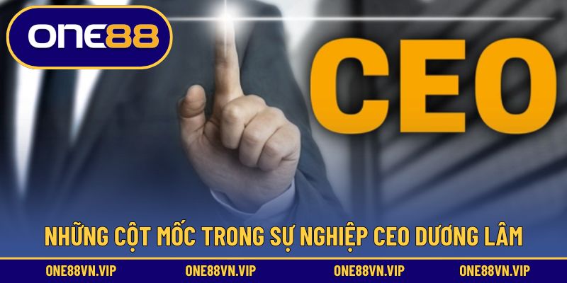 Những cột mốc trong sự nghiệp Ceo Dương Lâm