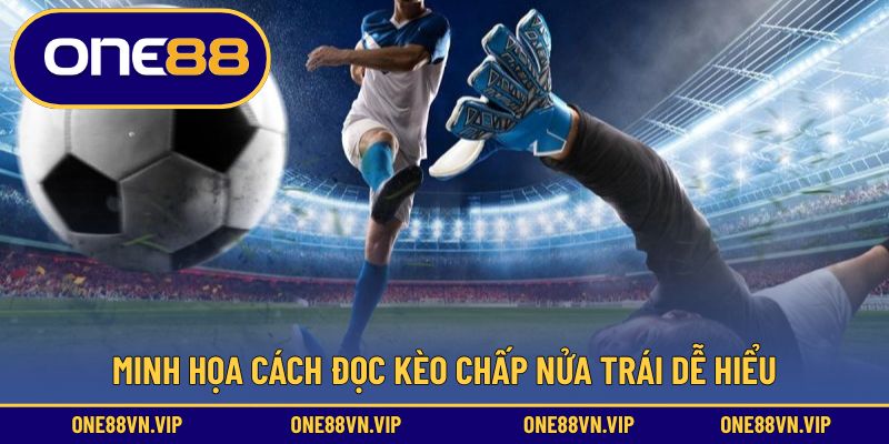 Minh họa cách đọc kèo chấp nửa trái dễ hiểu