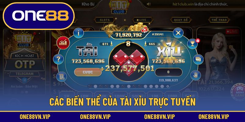 Các biến thể của tài xỉu trực tuyến